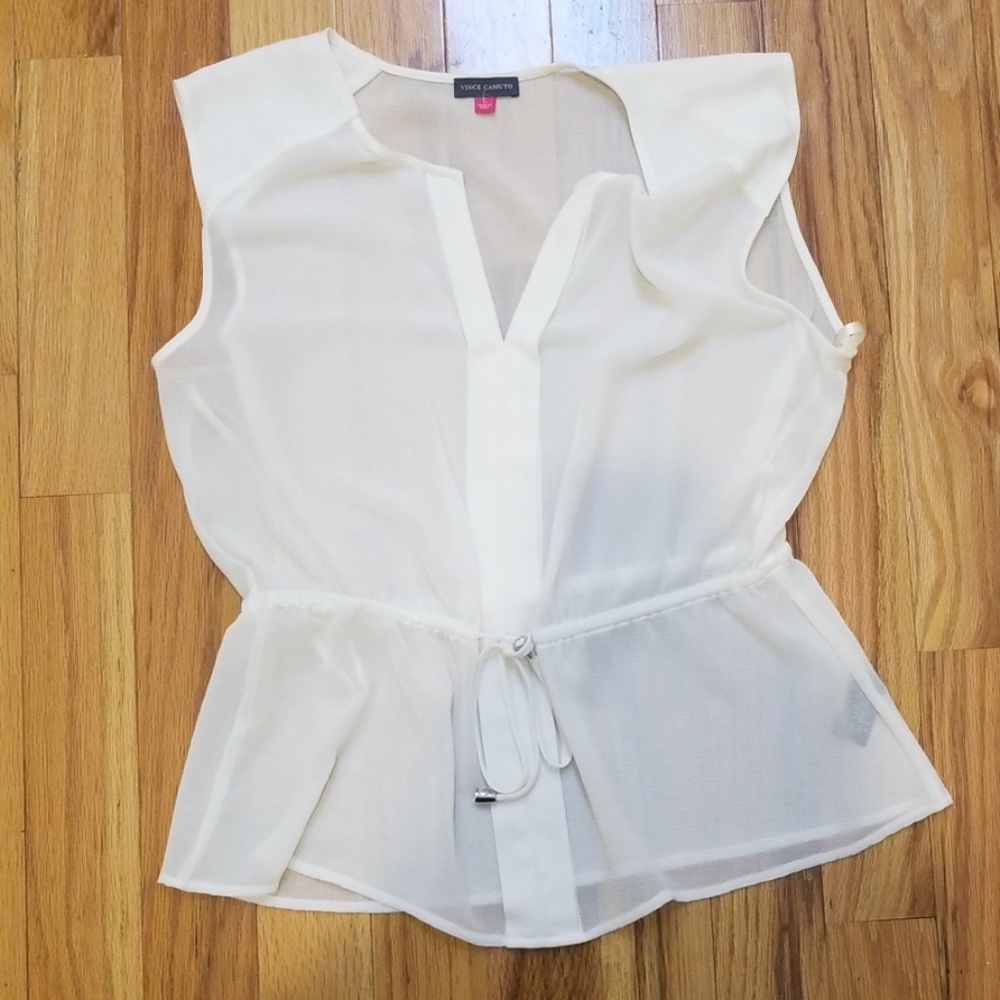 Vince Camuto tank, blouse, sheer, size large
